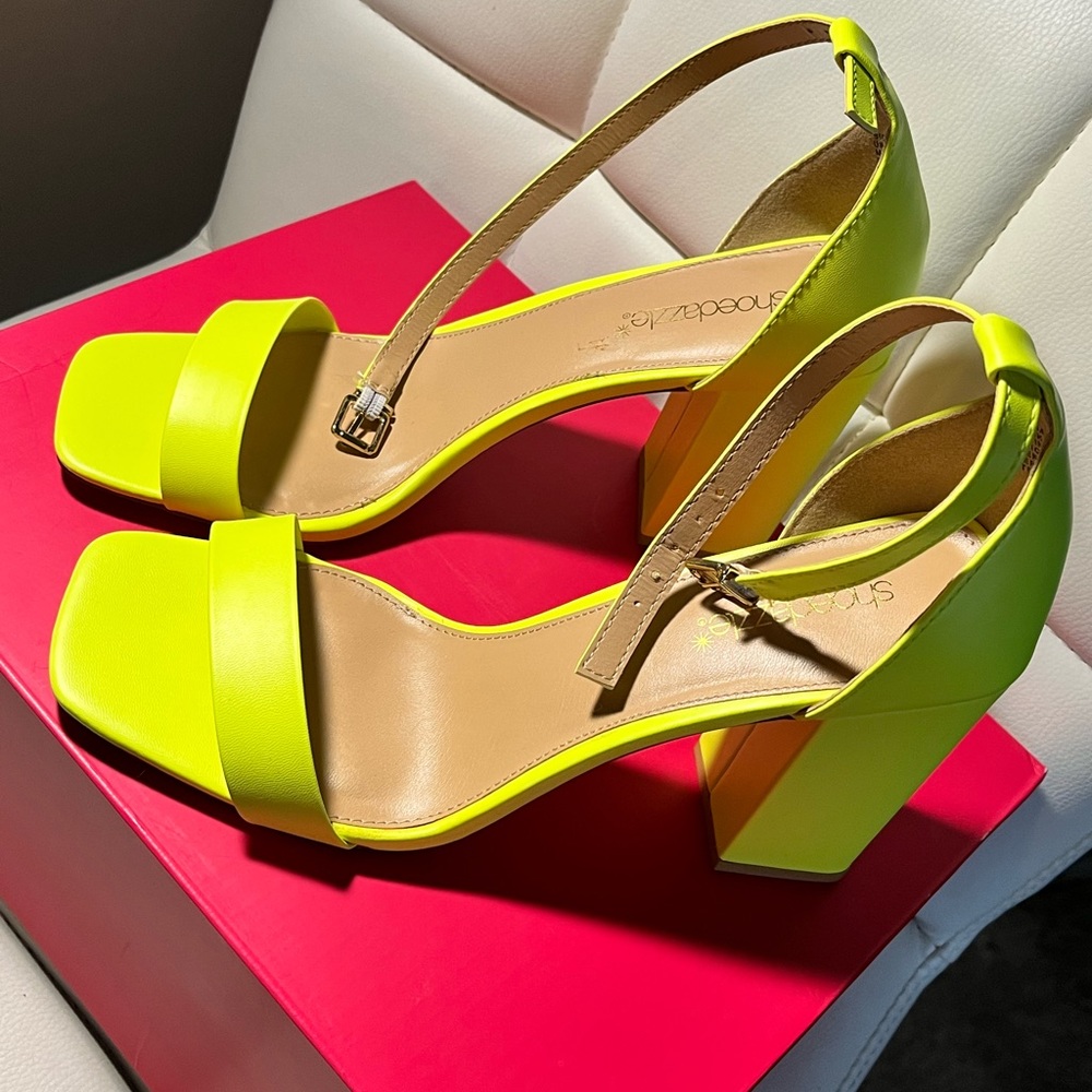 Sicillia Neon Yellow Heels